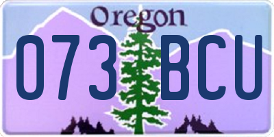 OR license plate 073BCU