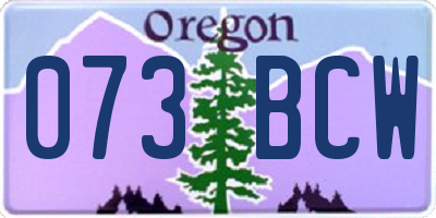 OR license plate 073BCW