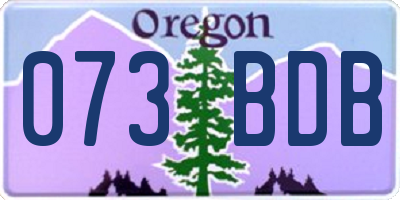 OR license plate 073BDB
