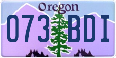 OR license plate 073BDI