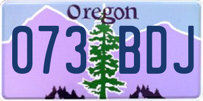 OR license plate 073BDJ