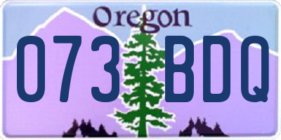 OR license plate 073BDQ