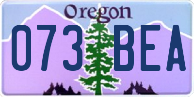 OR license plate 073BEA