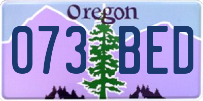 OR license plate 073BED