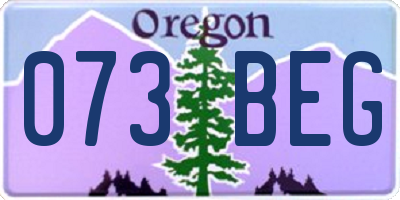 OR license plate 073BEG