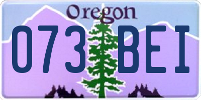 OR license plate 073BEI