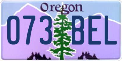 OR license plate 073BEL