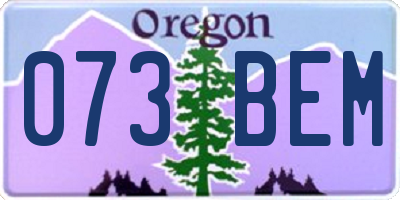 OR license plate 073BEM