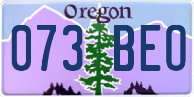 OR license plate 073BEO