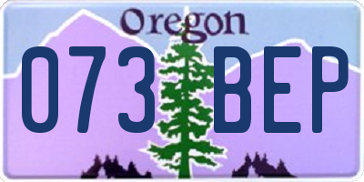 OR license plate 073BEP