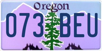 OR license plate 073BEU