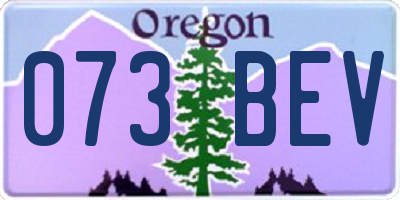 OR license plate 073BEV