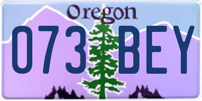 OR license plate 073BEY
