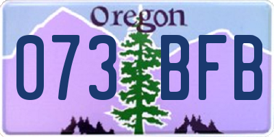 OR license plate 073BFB