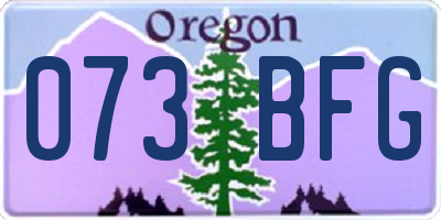 OR license plate 073BFG