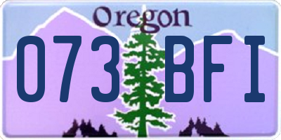 OR license plate 073BFI