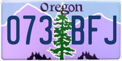 OR license plate 073BFJ