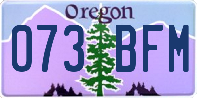 OR license plate 073BFM