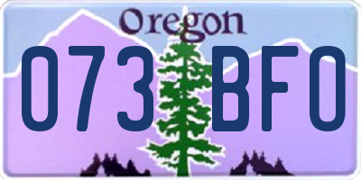 OR license plate 073BFO