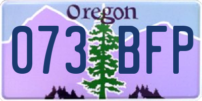 OR license plate 073BFP