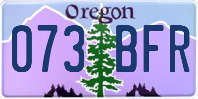 OR license plate 073BFR