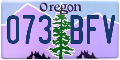 OR license plate 073BFV