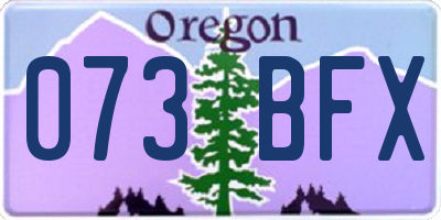 OR license plate 073BFX