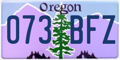 OR license plate 073BFZ