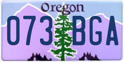 OR license plate 073BGA