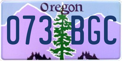 OR license plate 073BGC