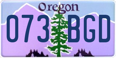 OR license plate 073BGD