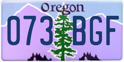 OR license plate 073BGF