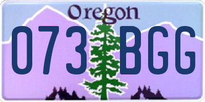 OR license plate 073BGG