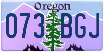 OR license plate 073BGJ