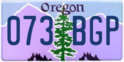 OR license plate 073BGP