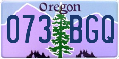 OR license plate 073BGQ