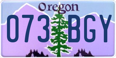 OR license plate 073BGY
