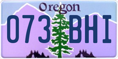 OR license plate 073BHI