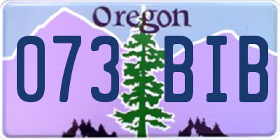 OR license plate 073BIB