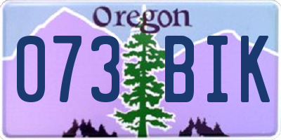 OR license plate 073BIK