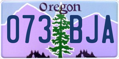 OR license plate 073BJA