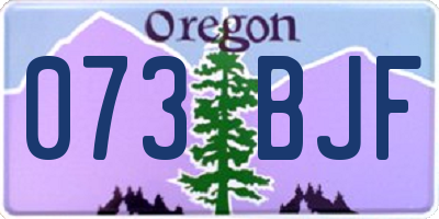 OR license plate 073BJF