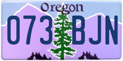 OR license plate 073BJN