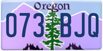 OR license plate 073BJQ