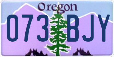 OR license plate 073BJY