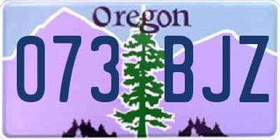 OR license plate 073BJZ