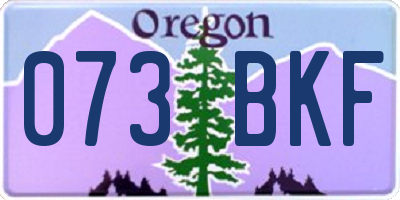 OR license plate 073BKF