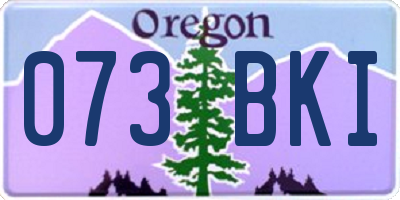 OR license plate 073BKI