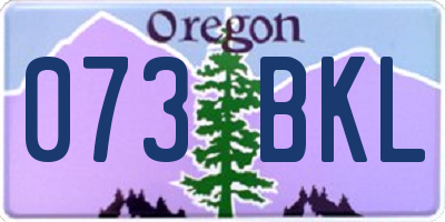 OR license plate 073BKL