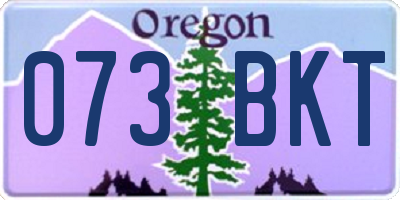 OR license plate 073BKT